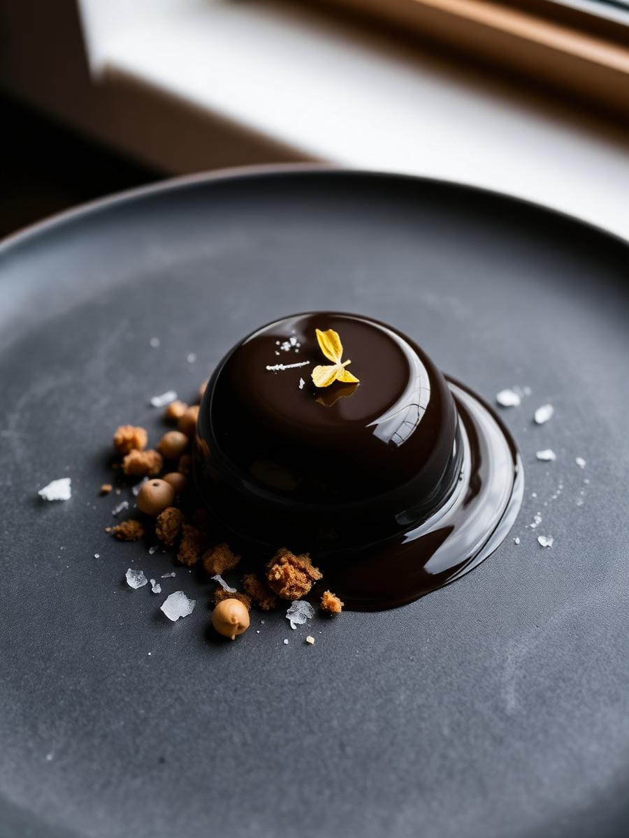 Dark chocolate cremeux, hazelnut, sea salt