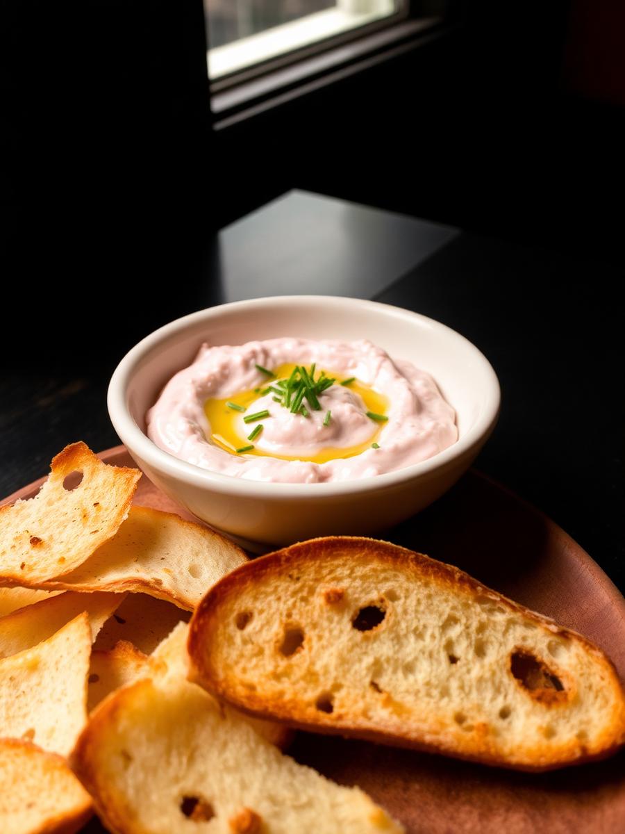 Whipped cod's roe, sourdough crisps