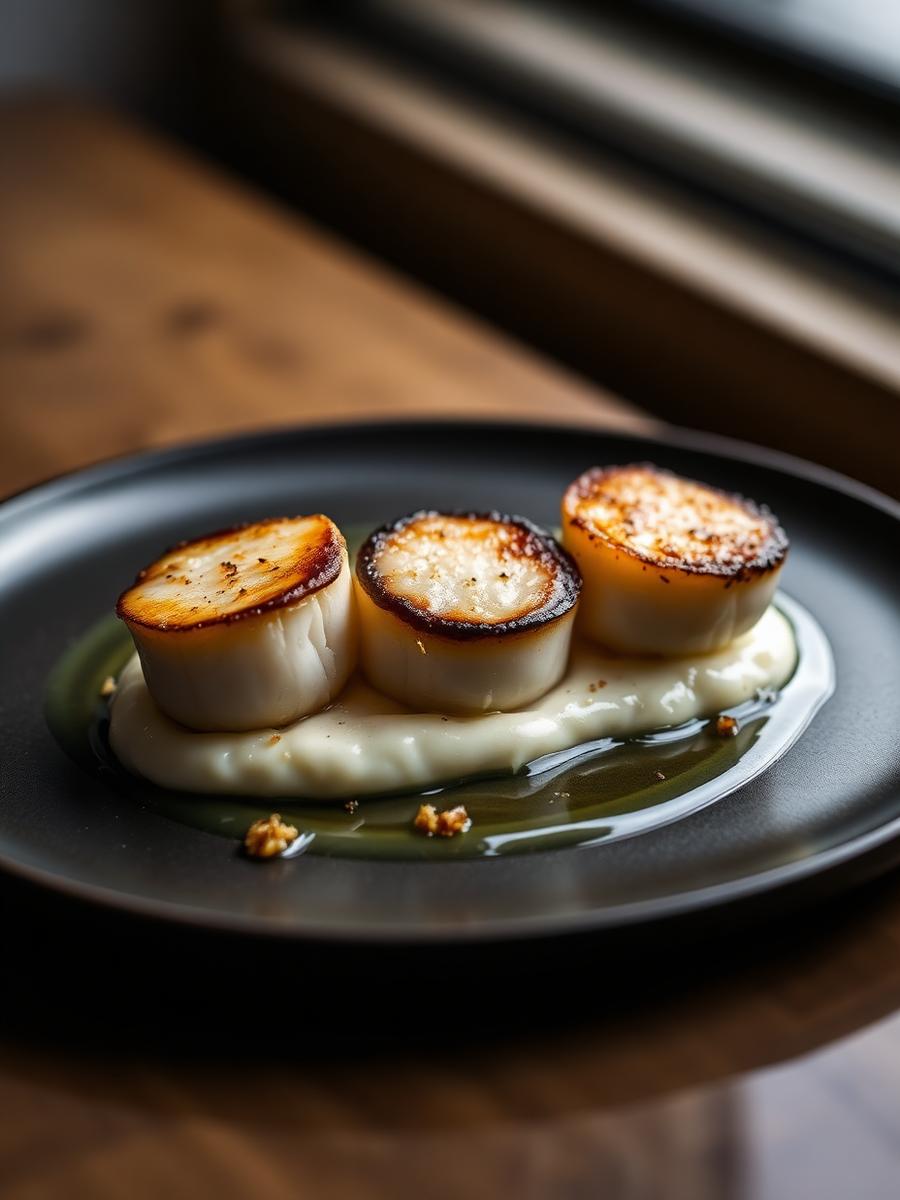 Hand-dived scallops, cauliflower, jamón ibérico