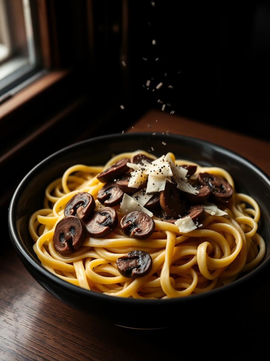Hand-rolled tagliatelle, wild mushroom, parmesan